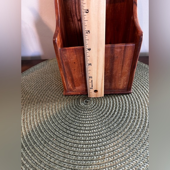 Antique Wall Salt Box Vintage Primitive Wood 9" Tall x 5" Wide x 4” Deep See Pic - Picture 10 of 11